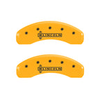 MGP 4 Caliper Covers Engraved Front & Rear Lincoln Yellow Finish Black Char 2003 Lincoln Town Car