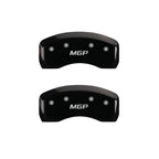 MGP 4 Caliper Covers Engraved Front & Rear MGP Black Finish Silver Char 2004 Toyota Sienna