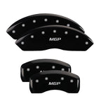 MGP 4 Caliper Covers Engraved Front & Rear MGP Black Finish Silver Char 2017 Toyota Corolla IM