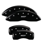 MGP 4 Caliper Covers Engraved Front & Rear MGP Black Finish Silver Char 2017 Toyota Corolla IM