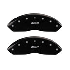 MGP 4 Caliper Covers Engraved Front & Rear MGP Black Finish Silver Char 2017 Toyota Corolla IM
