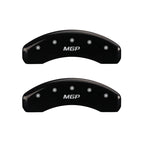 MGP 4 Caliper Covers Engraved Front & Rear MGP Black finish silver ch