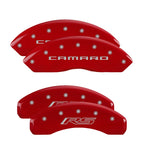 MGP 4 Caliper Covers Engraved Front & Rear MGP Red finish silver ch