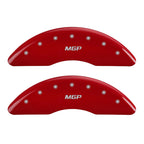 MGP 4 Caliper Covers Engraved Front & Rear MGP Yellow finish black ch