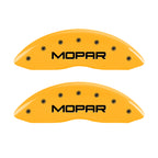 MGP 4 Caliper Covers Engraved Front & Rear MOPAR Yellow finish black ch