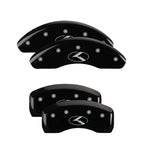 MGP 4 Caliper Covers Engraved Front & Rear MGP Yellow Finish Black Char 2017 Honda Civic