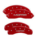 MGP 4 Caliper Covers Engraved Front & Rear Mopar Red Finish Silver Char 2019 Jeep Wrangler