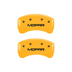 MGP 4 Caliper Covers Engraved Front & Rear Mopar Yellow Finish Black Char 2004 Chrysler Crossfire