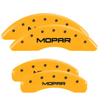 MGP 4 Caliper Covers Engraved Front & Rear Mopar Yellow Finish Black Char 2004 Chrysler Pacifica