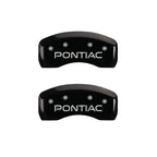 MGP 4 Caliper Covers Engraved Front & Rear Pontiac Black Finish Silver Char 2004 Pontiac GTO
