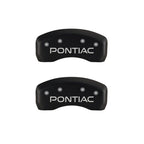 MGP 4 Caliper Covers Engraved Front & Rear Pontiac Red finish silver ch