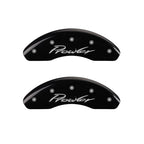 MGP 4 Caliper Covers Engraved Front & Rear Prowler Black finish silver ch