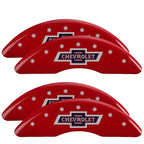 MGP 4 Caliper Covers Engraved Front & Rear RT1-Truck Black finish silver ch