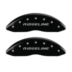 MGP 4 Caliper Covers Engraved Front & Rear Ridgeline Black Finish Silver Char 2019 Honda Ridgeline