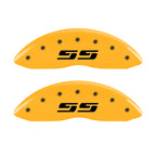 MGP 4 Caliper Covers Engraved Front & Rear Silverado SS Yellow Finish Black Char 2001 Chevy Tahoe