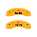 MGP 4 Caliper Covers Engraved Front & Rear Silverado SS Yellow Finish Black Char 2001 Chevy Tahoe
