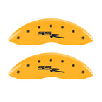 MGP 4 Caliper Covers Engraved Front & Rear Ssr Yellow Finish Black Char 2008 Chevrolet Trailblazer