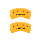 MGP 4 Caliper Covers Engraved Front & Rear Style 1/Chrysler Wing Black finish silver ch