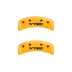 MGP 4 Caliper Covers Engraved Front & Rear Vtech Yellow Finish Black Char 2003 Honda Element