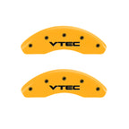 MGP 4 Caliper Covers Engraved Front & Rear Vtech Yellow Finish Black Char 2004 Honda S2000