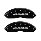 MGP 4 Caliper Covers Engraved Front & Rear WRANGLER Black finish silver ch
