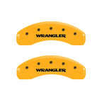 MGP 4 Caliper Covers Engraved Front & Rear WRANGLER Yellow finish black ch