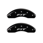 MGP 4 Caliper Covers Engraved Front & Rear i-Vtec Black finish silver ch