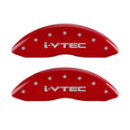 MGP 4 Caliper Covers Engraved Front & Rear i-Vtec Red finish silver ch