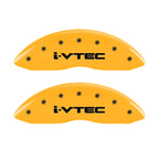 MGP 4 Caliper Covers Engraved Front & Rear i-Vtec Yellow finish black ch