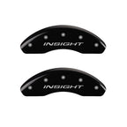 MGP Front set 2 Caliper Covers Engraved Front Insight Black finish silver ch
