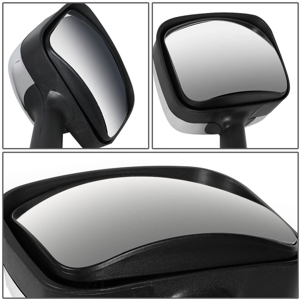 08-17 Freightliner Cascadia Hood Mirror w/ Sequential LED Chrome