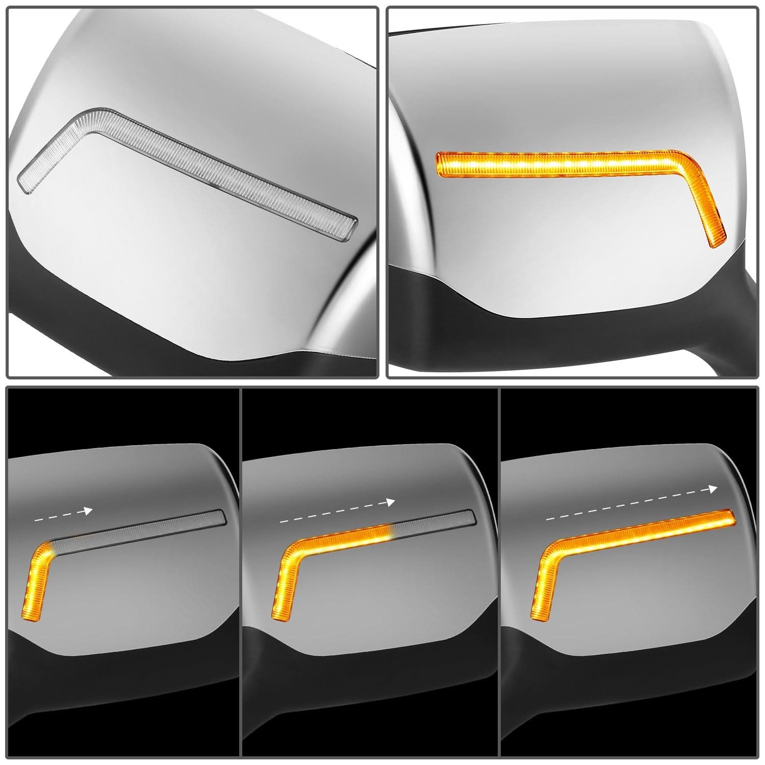 2013-2021 Peterbilt 579 / 587 / Kenworth T680 Check Mark Style LED Hood Mirror