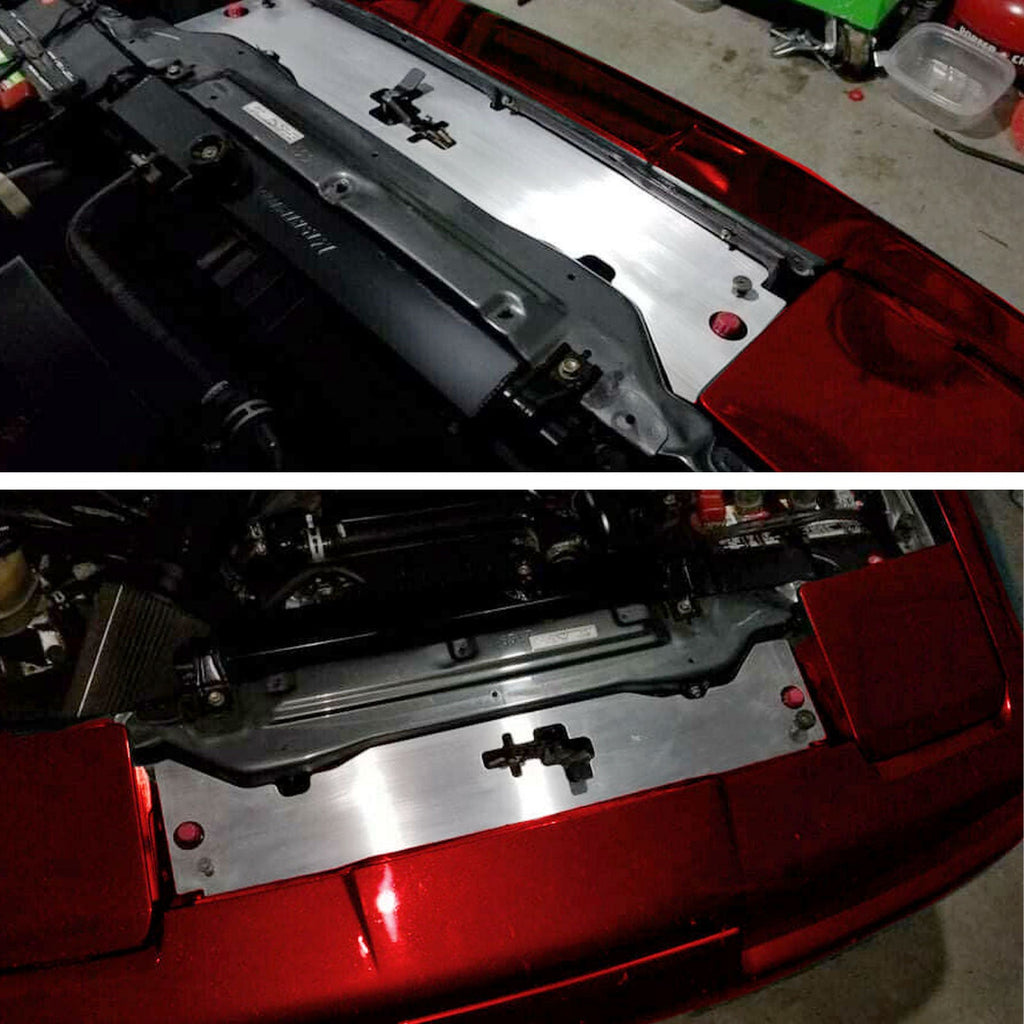 Radiator Cooling Plate Panel Slam Cover Aluminum For MK3 Supra 86-92 MKIII - Bull Boost Performance