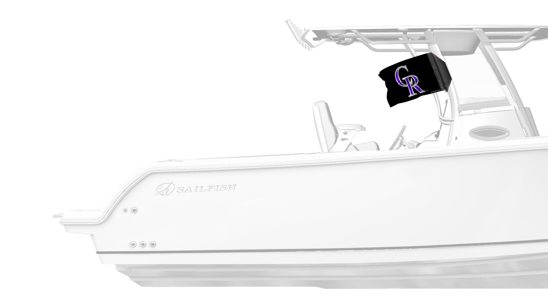 Colorado Rockies 11"x17" Forever Wave Flag for Boats