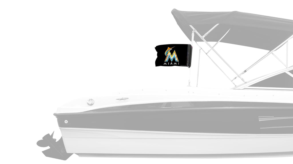 Miami Marlins 11"x17" Forever Wave Flag for Boats