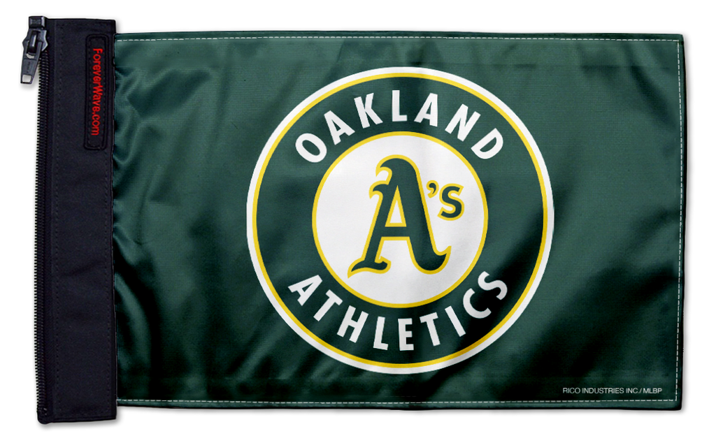 Oakland A's 11"x17" Forever Wave Flag for Golf Carts