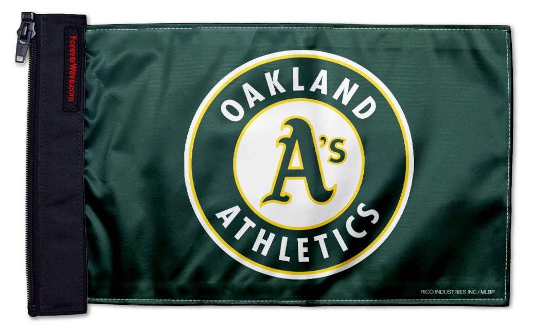 Oakland A's 11"x17" Forever Wave Flag for Golf Carts