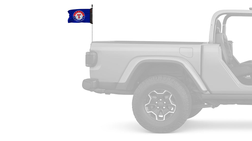 Texas Rangers 11"x17" Forever Wave Flag for Jeep Wrangler JLU 4-Door 2018-Present