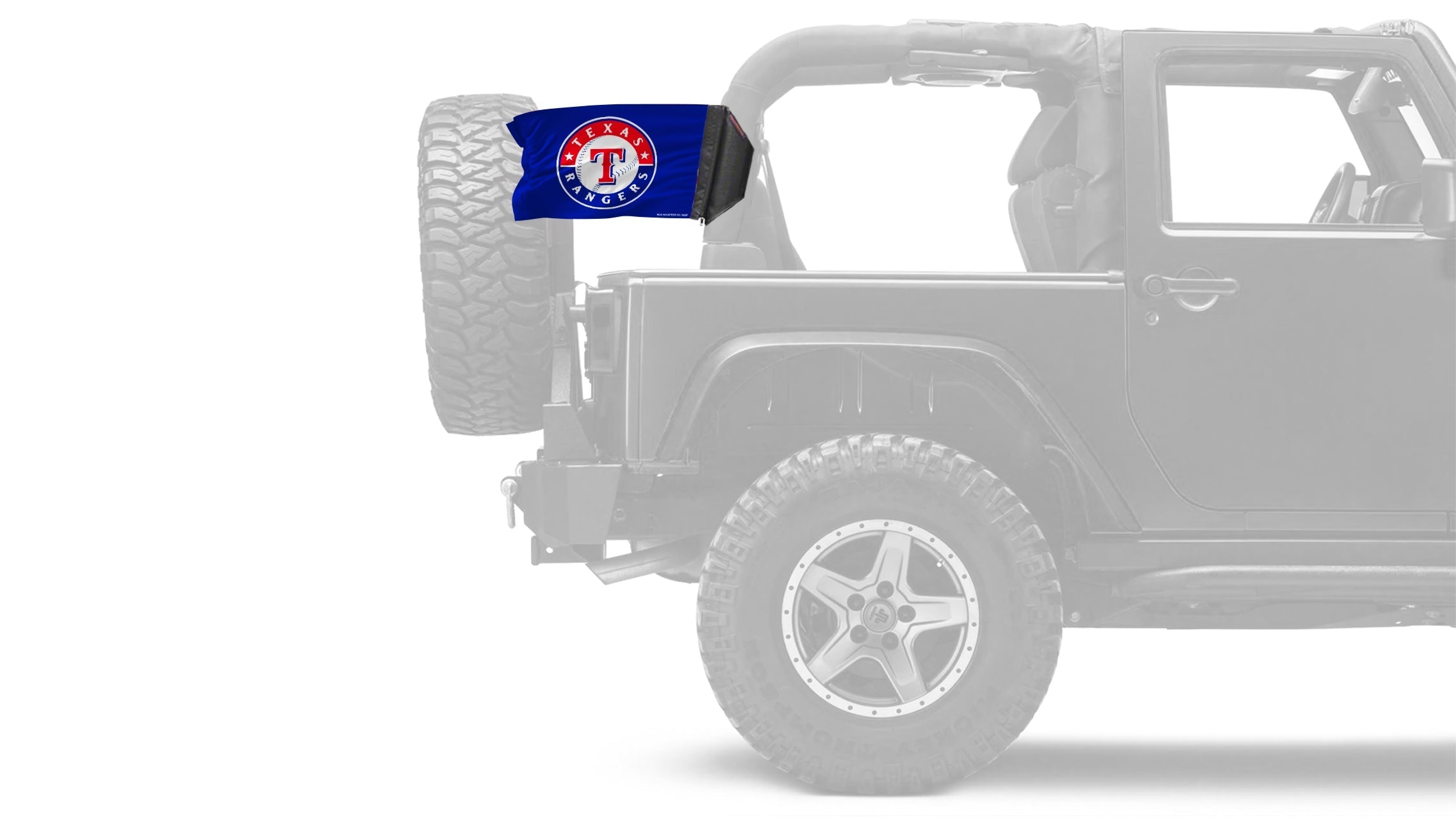 Texas Rangers 11"x17" Forever Wave Flag for Jeep Wrangler JLU 4-Door 2018-Present