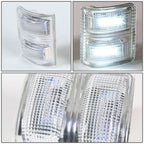 08-15 Ford F-250 F-350 F-450 F-550 Towing Mirror Side Lights Pair Chrome