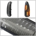 2000-2007 Ford F-250 F-350 Towing Mirror Side Lights Black Amber LED
