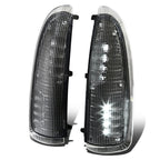 00-07 Ford F-250 F-350 Towing Mirror Side Light Pair Black/White LED