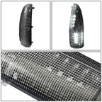 00-07 Ford F-250 F-350 Towing Mirror Side Light Pair Black/White LED
