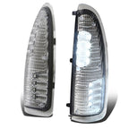 00-07 Ford Super Duty Towing Mirror Side Lights Chrome White LED