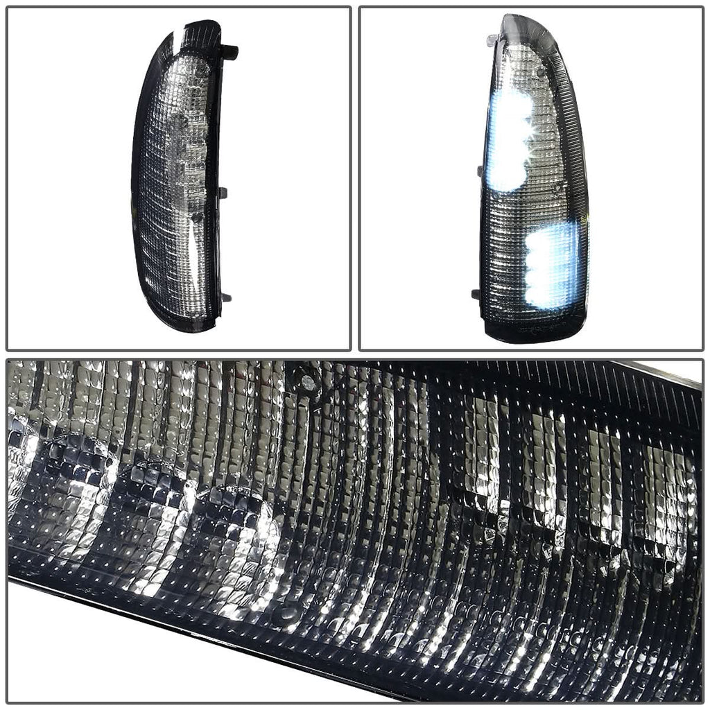 00-07 Ford F-250 F-350 Towing Mirror Side Lights - Smoke White LED
