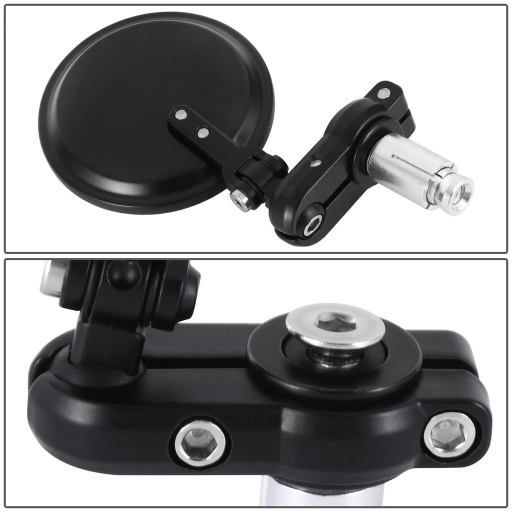 Motorcycle Bar End Mirror Black