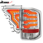 2014-2019 Silverado Clear Lens Chrome Housing LED Tail Lights