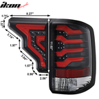 2014-2019 Chevy Silverado Clear Lens Black Housing LED Tail Lights