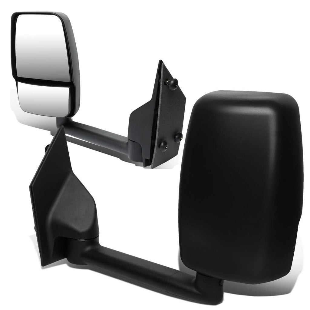 03-18 Chevy Express GMC Savana Manual Side Mirror Pair Black