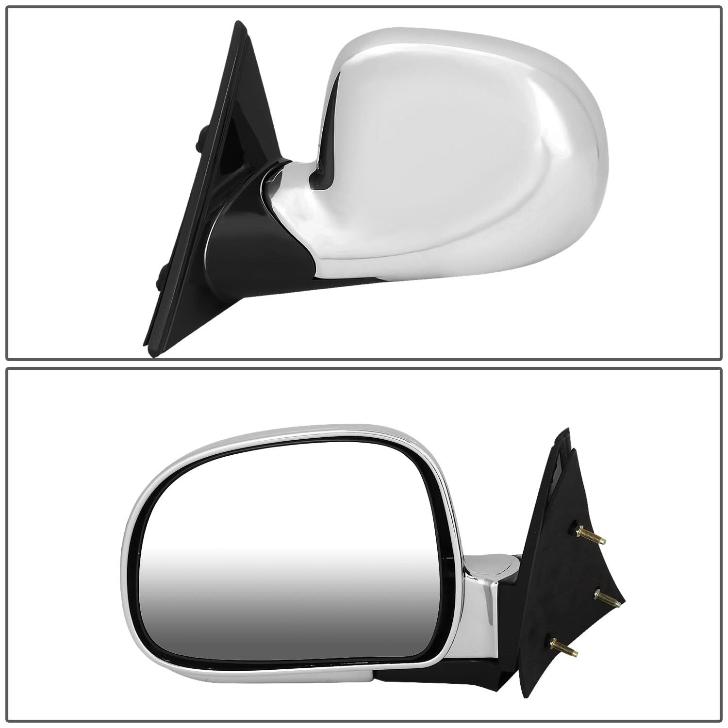 88-02 Chevrolet C/K Series Manual Power Side Mirror Left Black